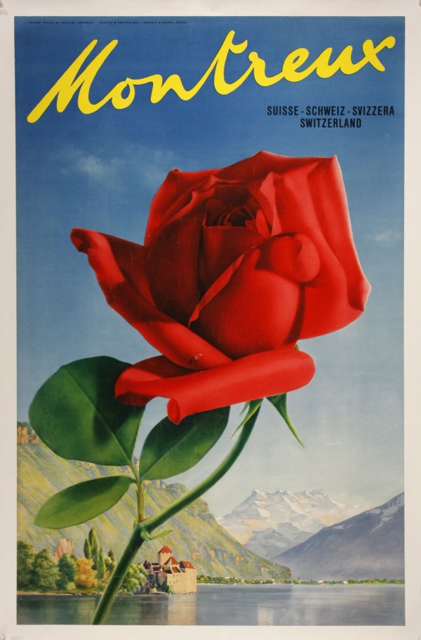Montreux Switzerland Vintage Poster 1938  Print